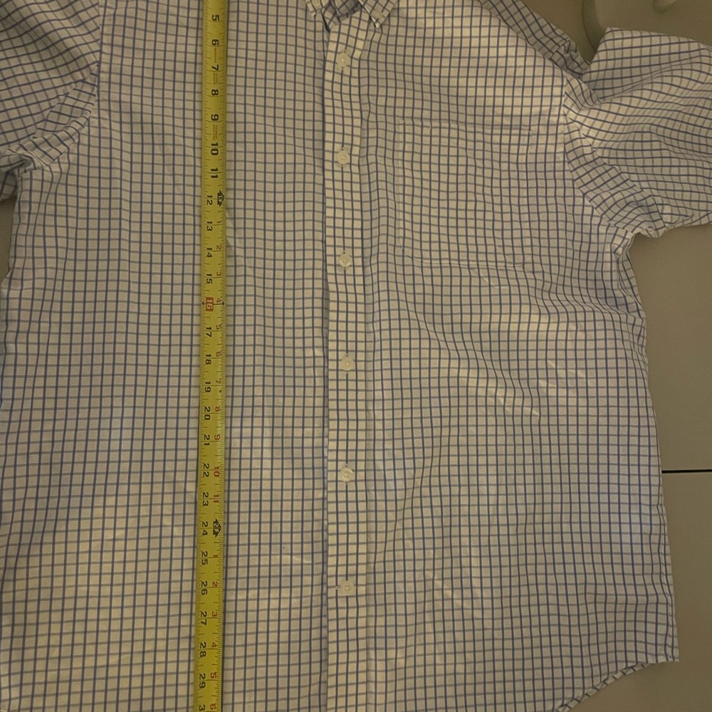 DULUTH WrinkleFighter Magnetic Closure Short Sleeve Plaid Dress Shirt Mens Large - Picture 4 of 8